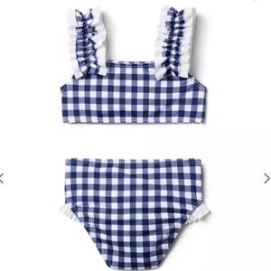 Janie and Jack Gingham Ruffle 2-Piece Swimsuit